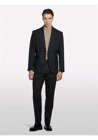Sisley Viskoz Karışımlı Düğmeli Blazer Ceket Erkek Siyah Ceket - 325a2sddsw02f