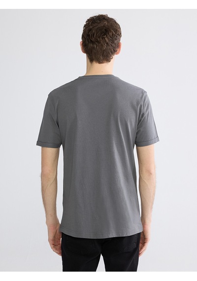 Lcwaıkıkı Classic Antrasit Slim Fit %100 Pamuk Basic Tişört