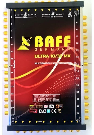 Baff 10/32 - 3Uydu Girişli 32Çıkışlı Uydu Santrali Multiswitch