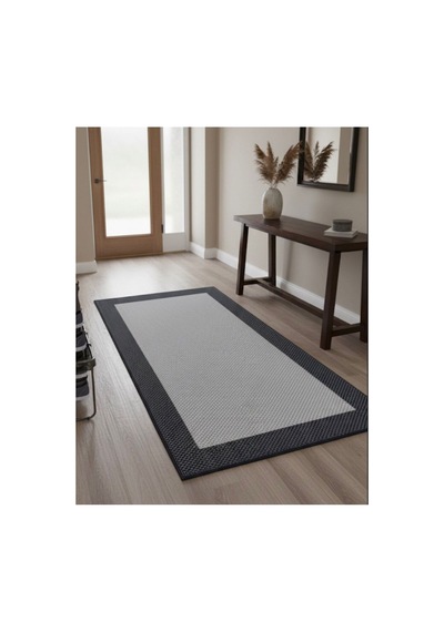 Lüks Sisal Makine Dokuması 8mm Dokuma Tabanlı Mutfak Balkon Halısı Gri-siyah 832426808 Gri-siyah