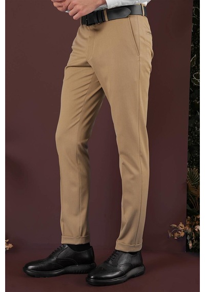 Efor P 1137 Slim Fit Taba Klasik Pantolon Taba