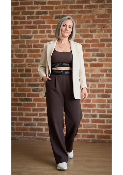 Byemelika Süet Blazer Bej Ekru