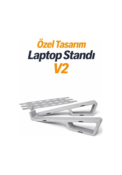 Özel Tasarım Laptop Standı V2 Ayarlanabilir Ergonomik Laptop Yükseltici Havalandırmalı Stand