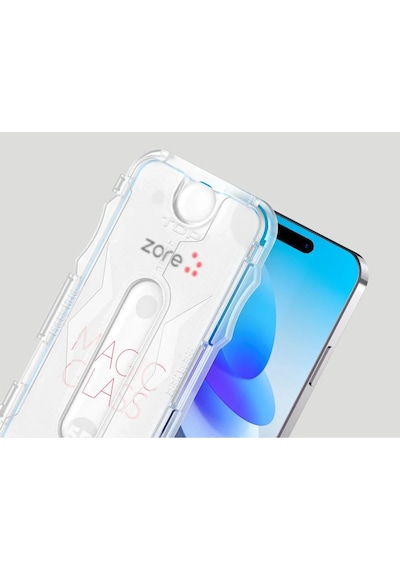 Apple, Uyumlu iPhone 16 Plus Zore Kolay Uygulama Aparatlı 5d Magic Glass Cam Ekran Koruyucu
