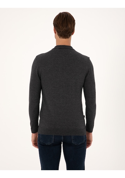 Pierre Cardin Erkek Antrasit Melanj Kazak /triko 50314189-vr081 Antrasit Melanj