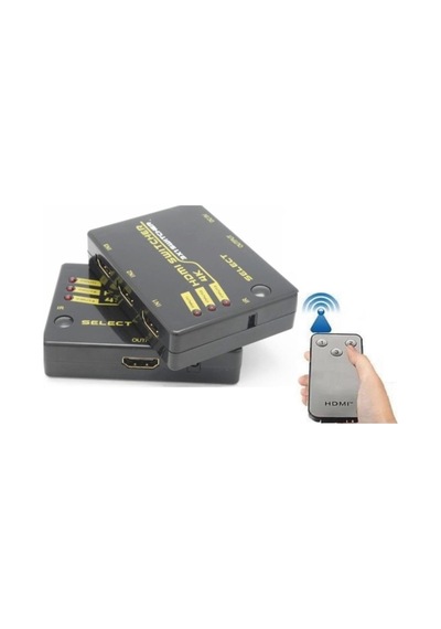 4871 Hdmi Switch 3 Port Çoklayıcı Kumandalı 4K Ultra HD Destekli