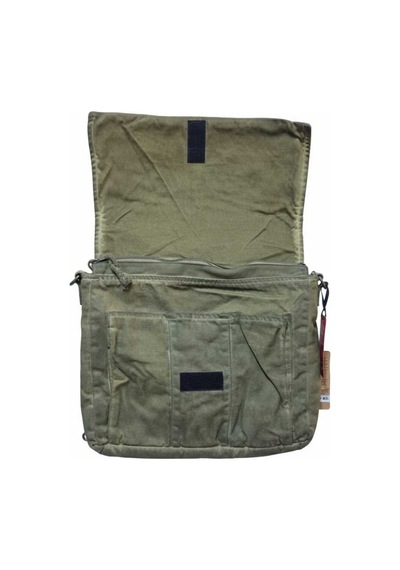 Old Cotton Cargo Mulater Bag Oil Postacı Çantası Haki