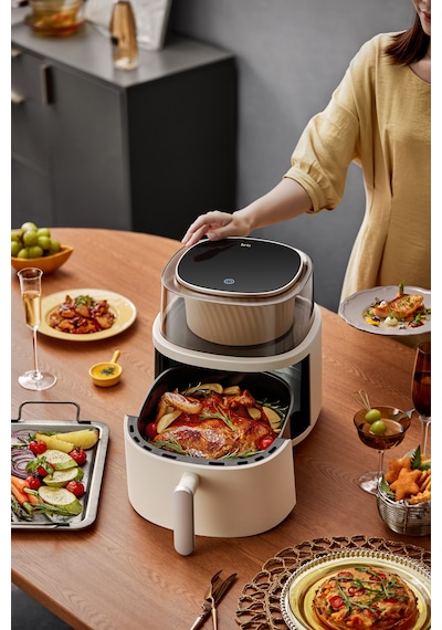 Briz BR660 Otomatik Karıştırıcılı Zaman Ayarlı XL 6 L Airfryer Fritöz