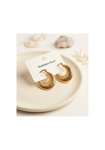 316l Çelik Gold Renk Halka Model Küpe Tj-bkp12021 Evimdeyokyok