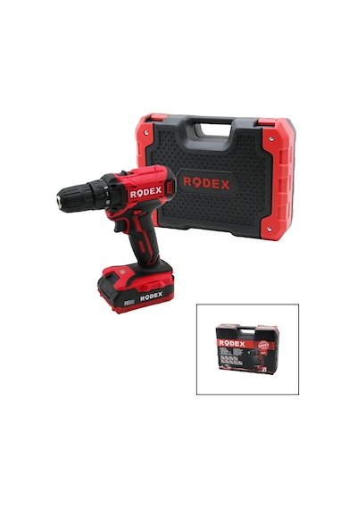 2 Kademe Hız-vitesli Şarjlı Çift Batarya19pcs Uçlumatkap 0-350 / 0-1350 Rpm 16.8v / 2.0a Lı-ıon Rdx