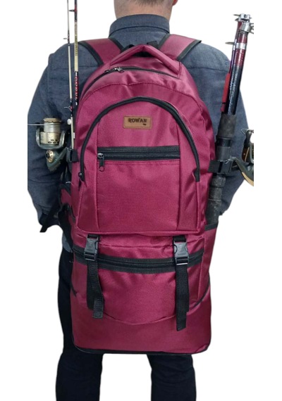 Rowan Çanta Rowan Körüklü Bordo Kamp Dağ Balıkçı Seyahat Çantası 70 34 27cm Bordo
