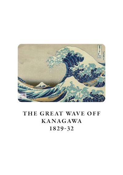 Mount Fuji Series I - A5, Hokusai 4'lü Defter Seti I, Çizgisiz, Toplam 256 Sayfa, Her Biri 64 S Çok Renkli