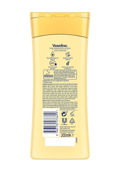 Vaseline Vücut Losyonu Temel Onarım Kuru Ciltler İçin 200 Ml