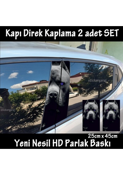 Mavi Gözlü Köpek Folyo - 2kapı İçin 2adet Sticker Kaplama - Tuning Modifiye