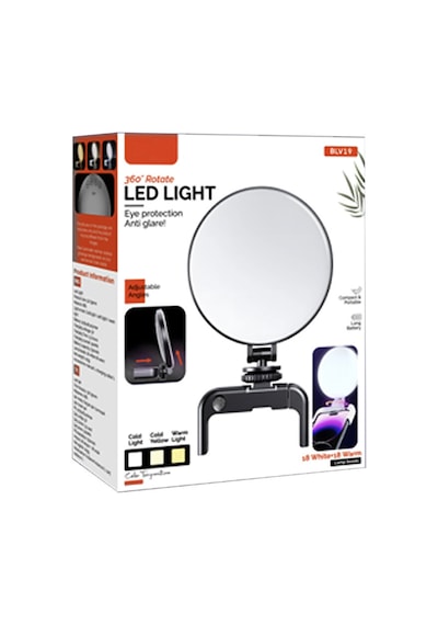 Şarjlı Led Selfie Video Kamera Işığı Tripod Uyumlu Ve Mandallı 30