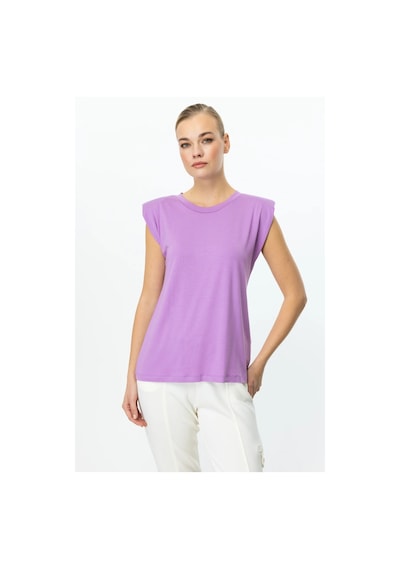 On Fashion Omuzları Vatkalı Kadın Kolsuz Bluz 25y.on.blz.51486.01 Lila