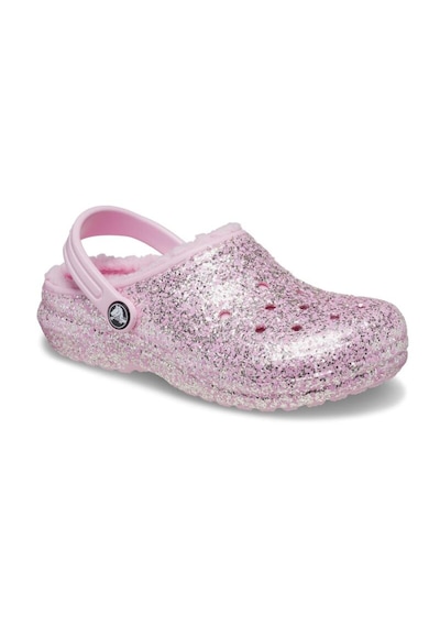 Crocs Classic Lined Glitter Clog K Pembe