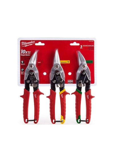 Milwaukee Kaportacı Makası Seti 3 Parça Sağ-Sol-Düz 260 Mm - T48224533