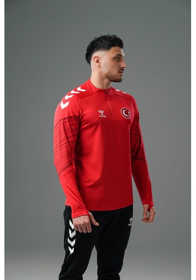 Hummel Milli Takım Line Antrenman Eşofman Üstü Kırmızı