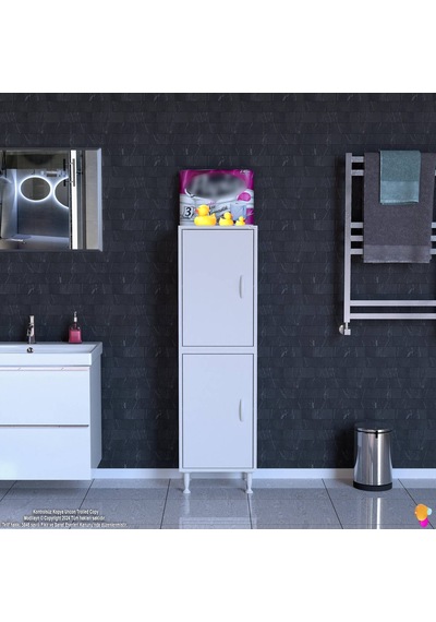 Eliusta Nuve Geniş Depolama Alanlı Dolap 45 Cm Banyo/mutfak Çok Fonksiyonlu 45x138x32,5 Cm Saklama Dolabı Beyaz Eliusta Nuve Geniş Depolama Alanlı Dolap 45 Cm Banyo/mutfak Çok Fonksiyonlu 45x138x32,5 Cm Saklama Dolabı Beyaz