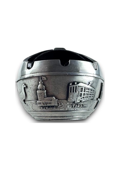 İstanbul Temalı Kapaklı Kokusuz Metal Küllük 8x8 Cm Ayasofya Rölyefli Bakır/gold/gümüş 732514712