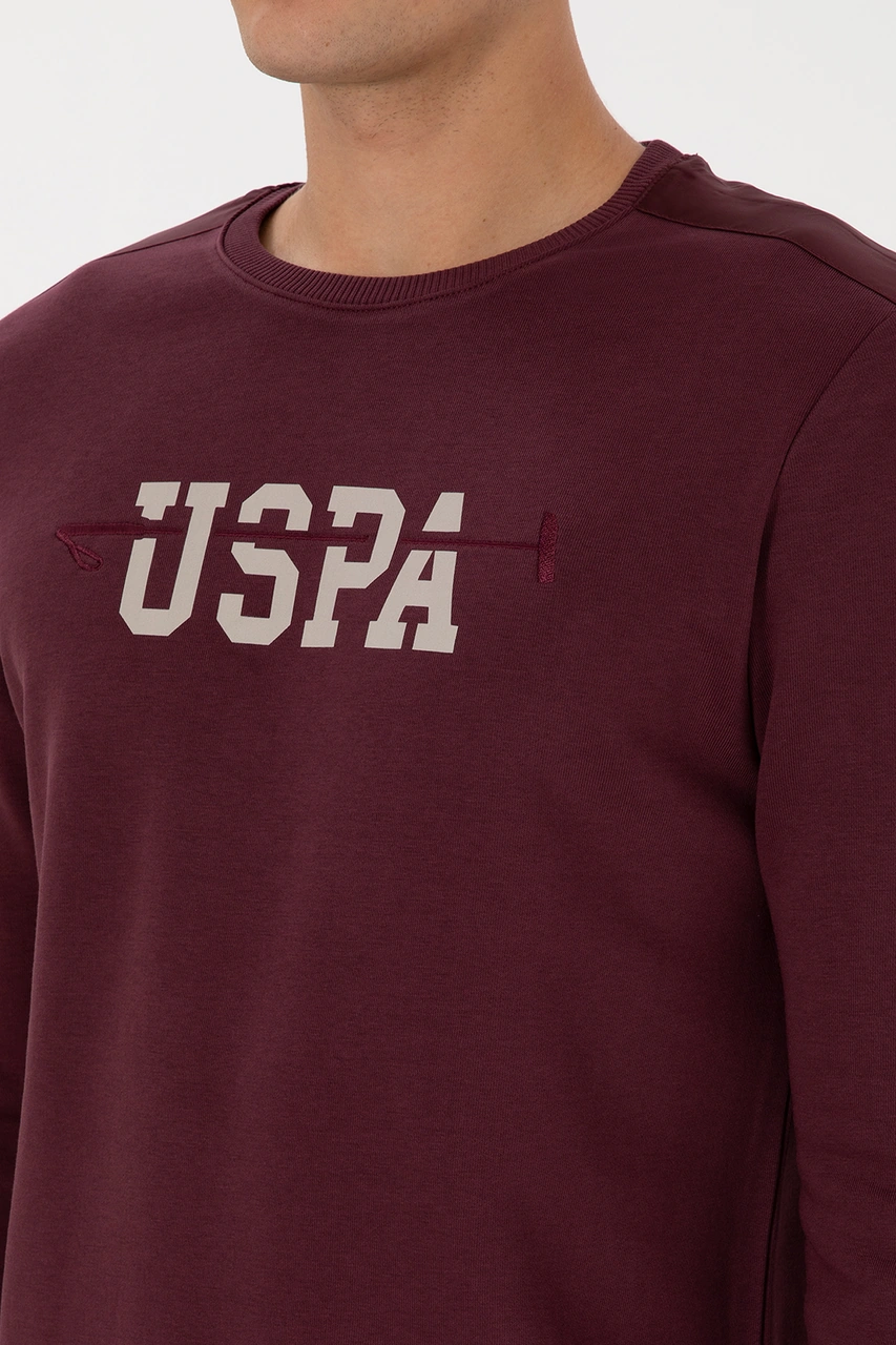 U.S. Polo Assn. Erkek Regular Fit Bisiklet Yaka Bordo Sweatshirt 50315536-VR177