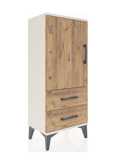 Arges Komodin 2 Raflı 2 Çekmeceli Tek Kapaklı 44x30x106 Aytaş... Aytaşı