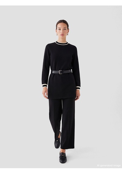 Lcwaıkıkı Classic Siyah Dik Yaka Soft Touch Kadın Sweatshirt Tunik