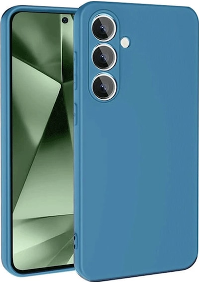 Newface - 650 - Samsung Galaxy S24 Fe Kılıf Nano İçi Kadife Silikon - Edntrend - - Mavi