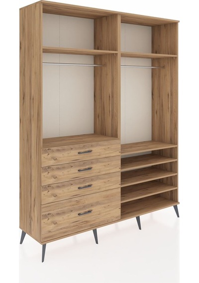 Hyperion Gardrop 7 Raflı 4 Çekmeceli 2 Askılı 176x44x221 Çam-çam Çam Hyperion Gardrop 7 Raflı 4 Çekmeceli 2 Askılı 176x44x221 Çam-çam Çam