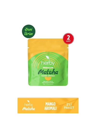 Herby Premium Matcha Mango Aromalı 2'li