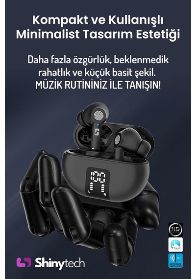 Tr St70 Aktif Gürültü Engelleyici Anc Kablosuz Bluetooth Kulaklık Beyaz Genel