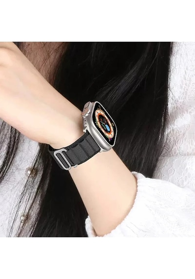 Gld-spt- Newface Apple Uyumlu Watch 42mm Mountain Kordon - Kırmızı