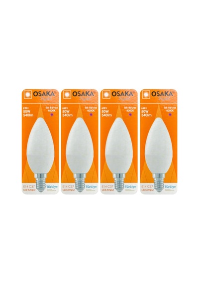 6w 50w Günışığı 4000k E14 Led Mum Ampul, 4 Adet Diğer