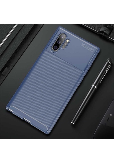 Samsung Uyumlu Galaxy Note 10 Plus Kılıf Zore Negro Silikon Kapak-Siyah