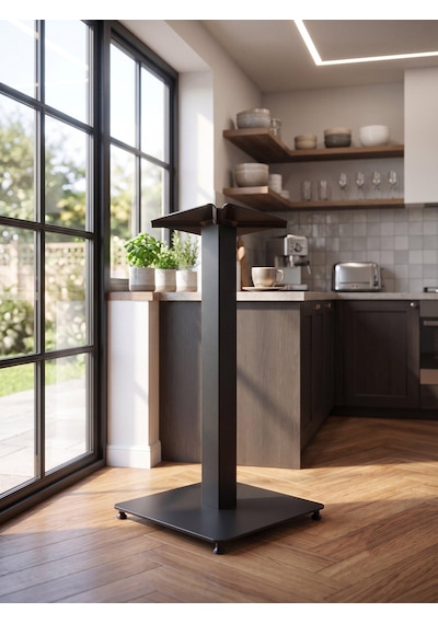 Matte Prime Endüstriyel Kare Metal Masa Ayağı 74cm - Kafe Restoran Ve Evler İçin Siyah