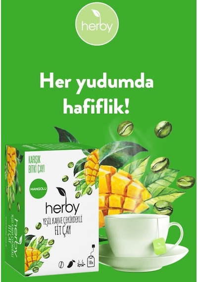 Herby Yeşil Kahve Çekirdekli Fit Çay 18'li