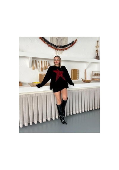 Flex Fashıon Kadın Popüler Yıldız Detaylı Salaş Oversize Trend Triko Gri Kazak Gri - 815291364 Gri - 815291364 Gri Flex Fashıon Kadın Popüler Yıldız Detaylı Salaş Oversize Trend Triko Gri Kazak Gri - 815291364 Gri - 815291364 Gri