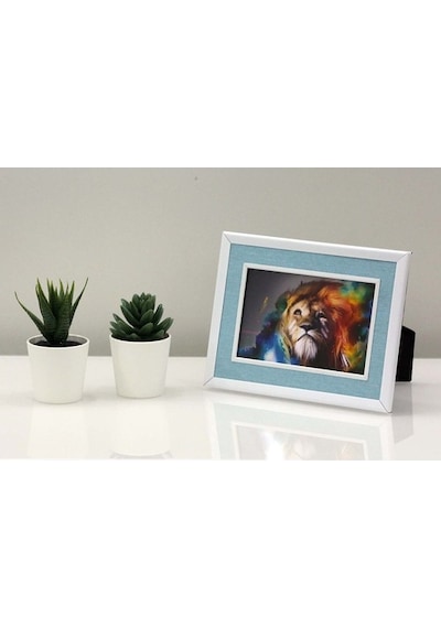15X20 Koton Desenli Metal Fotoğraf Çerçevesi