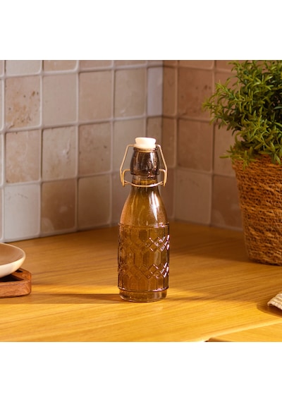 Karaca Storica Kilit Kapaklı Cam Yağ Şişesi 250 Ml Gri