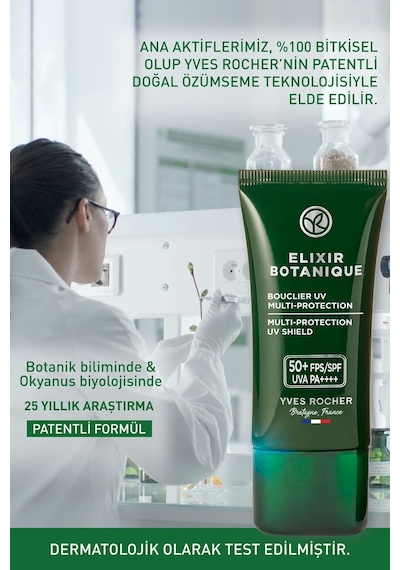 Yves Rocher Bitkisel Antioksidan Elixir Botanique Leke Karşıtı 50 SPF Yüz Güneş Kremi-E vitamini-30 ML