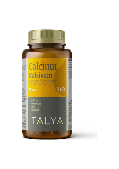 Talya Kalsiyum Magnezyum Çinko Vitamin D İçeren Takviye Edici Gıda 60 Tablet