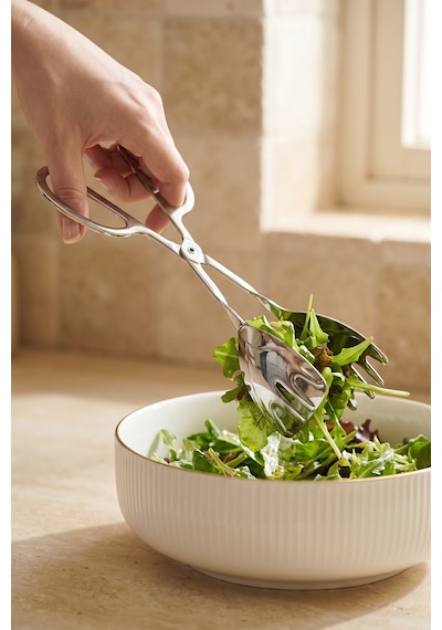 Karat Steel Makas Salata Maşası Silver