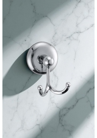 2li Banyo Havlu Bornoz Askılığı Gri