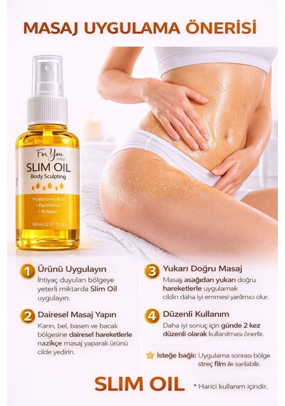 İnceltmeye Ve Sıkılaştırmaya Yardımcı Selülit Karşıtı Slim Oil, Yağ 60 Ml