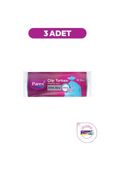 Güçlü Çöp Torbası Orta Boy 3 Adet