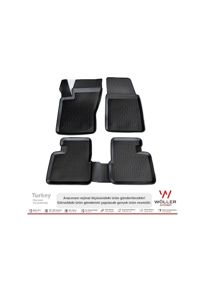 Fiat Egea Paspas Sedan 2015 2022 Arası 3D Havuzlu Wöller Paspas