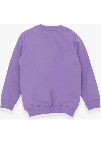 Breeze Kız Çocuk Sweatshirt Ayıcık Aksesuarlı 1.5-5 Yaş, Eflatun (556838414) Çok Renkli