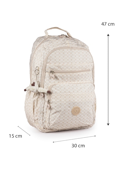 İmaks Büyük Boy 47 Cm Krinkıl Su Geçirmez Hafif Çok Gözlü Spor, Seyahat, Okul, Laptop Sırt Çantası 9-1b Krem