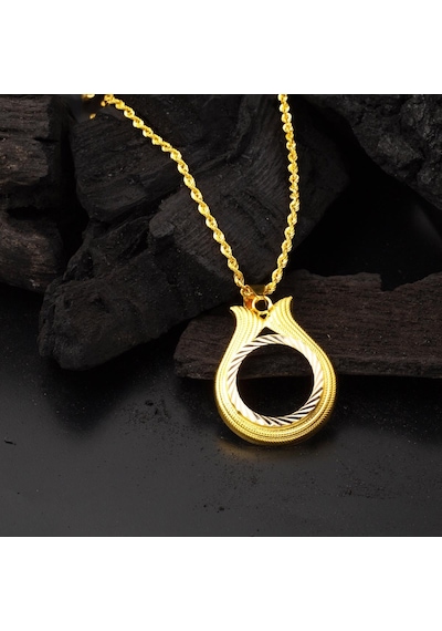Bilezikci Çeyrek Altın Çerçevesi Lale Kolye Klscs14k20779